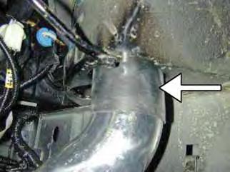 Place the intake pipe in engine bay as shown.