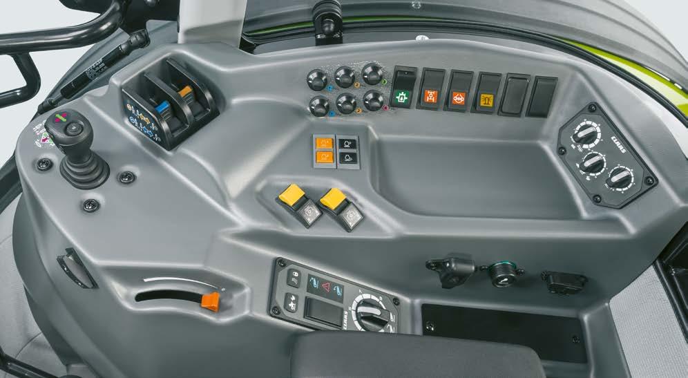 The control panel for the electronic linkage control system is handily positioned to the driver's right. The settings can be adjusted on the right-hand C-pillar.