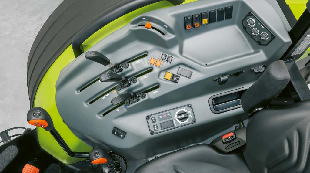 Mechanical control system. Right-hand control panel All-round simplicity.