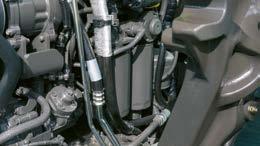 The cab air filter is easily accessible from the exterior for cleaning and ensures