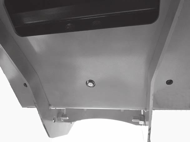 Fasten the front brackets to the upper brackets by placing a washer on each of the four 3/8" x 1-1/4" cap screws.