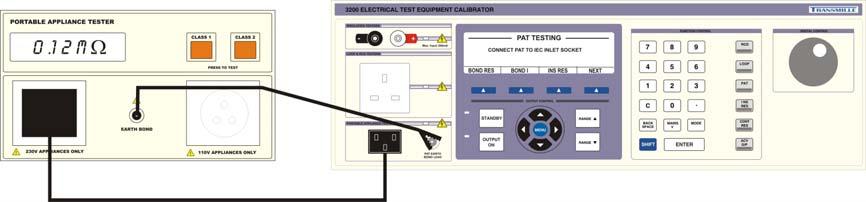 Calibrating Portable Appliance Testers (PATs) The 3200 has six functions which can be used for testing of Portable Appliance Testers (PATs) : 1. Earth Bond Resistance measurement 2.