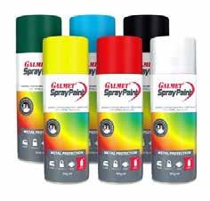Silver anti-corrosive spray paint 031 100 002 Galmet - Duragal Silver Spray Galmet Spray Paint 031 200 233 Galmet Spray Paint - Signal Red ( 12/bx) E