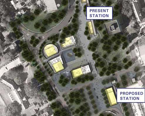 Proposed Plan for buildings, repurposing of present station and