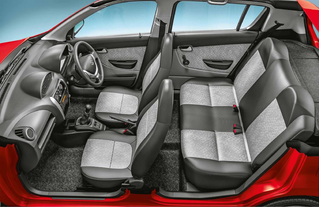 rear-headrest and spacious interiors with classic grey colours