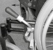 Option - Brakes Wheel locks (7.10.2) The wheelchair is equipped with two wheel locks. The wheel locks are applied directly against the tyres.