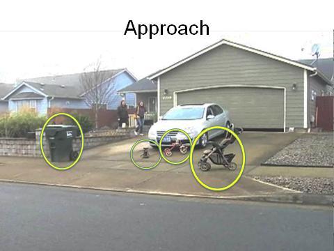 Slide 5 Approach [Allow yellow circles to appear.] Approaching the vehicle is about situational awareness. Awareness of what is around, under, and inside the vehicle.