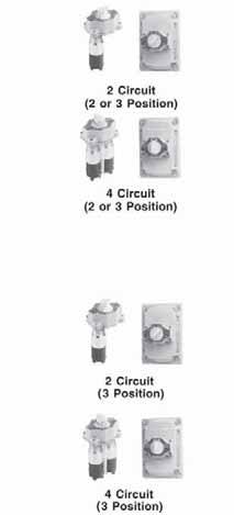 Class I, Div. 1 and 2 Groups C,D Class II, Div. 1 and 2 Groups E,F,G NEA 3,7CD,9EFG EFDB Factory Sealed Selector Switches and Cover Assemblies: Explosionproof, Dust-Ignitionproof 10 Ampere, 600V A.C. ax.