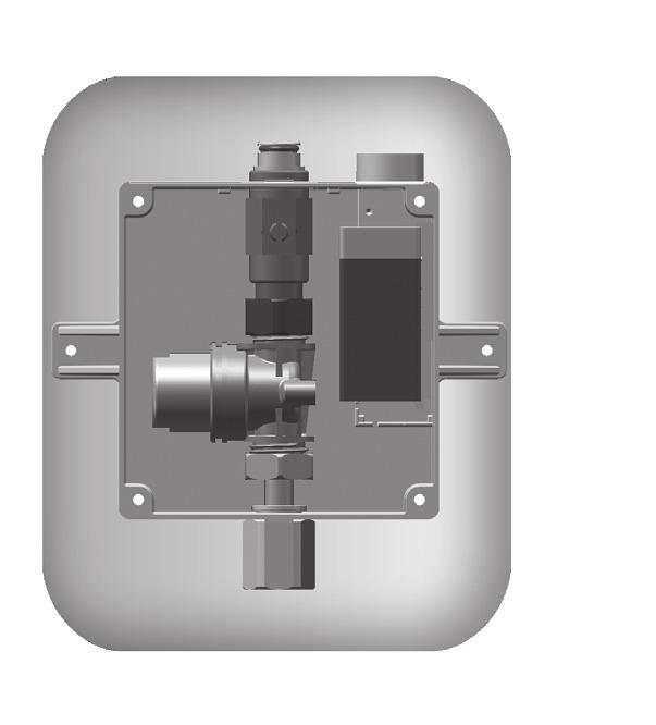 versions, not supplied). 3 Insert the electronic flush valve box through the opening.