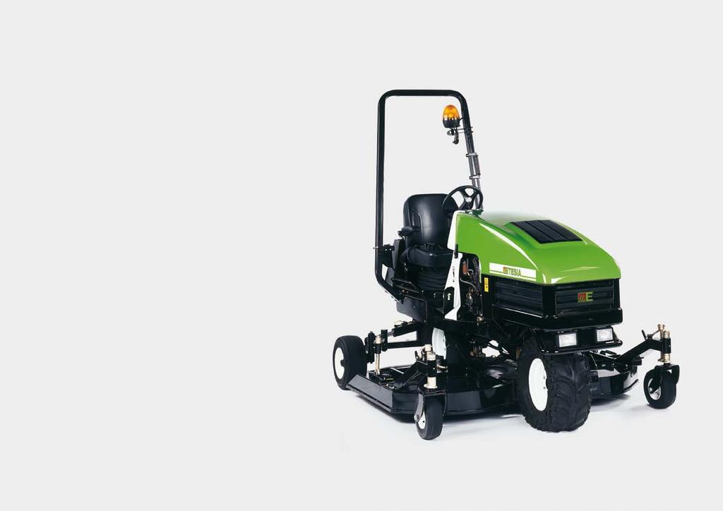 180 Revolutionary ride-on for safe mowing on banks and uneven terrain Operator comfort and safety