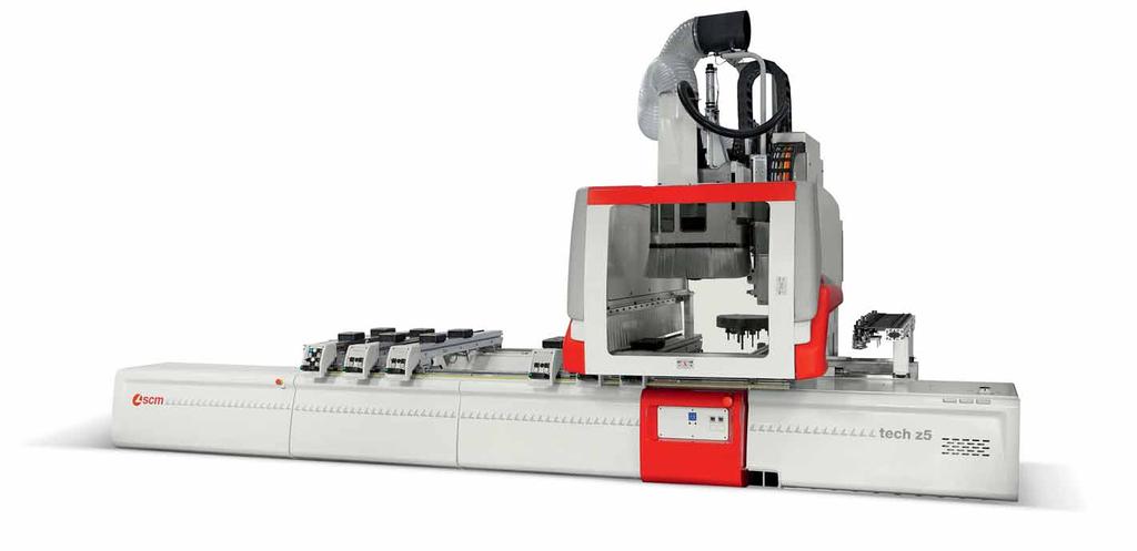 z5 The top of the flexibility offered by a 5 axis machine. O5 Ideal solution to machine the sectioned panel and equipped with devices allowing solid wood machining as well.