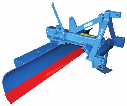 with 125 x 65 channel reinforcing Reversible hardened cutting edge 24 angle positions (360 ) Tilt via lower linkage arm position 8