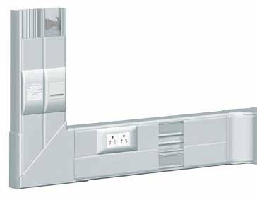 DLP aluminium trunking system selection chart of sections, covers and accessories selection chart of support for wiring accessories TRUNKING AND ACCESSORIES Rigid covers Trunking Width Nos.