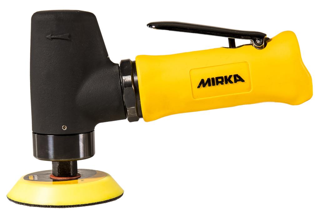 Mirka AP 300NV 77MM 8992340311 The light and ergonomic angle polisher is equipped with a 77 mm backing pad. Mirka AP 300NV possesses a low vibration level and the small size makes it easy to handle.