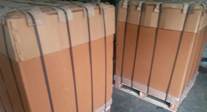 The entire pallet is then wrapped in PE film and secured further with vertical