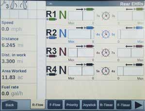 All data from the AFS monitors can be saved to a USB for analysis back at the office if required. Vehicle settings: a series of AFS screens allow you to fine-tune the tractor s settings.