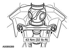 8. Slide the rear driveshaft to the full forward position