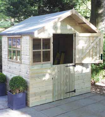 applied throughout prior to delivery (excluding pressure treated) Six sizes to choose from Options A choice of five tongue & groove cladding types Clear spirit based treatment available on all