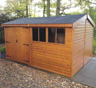 10 Holt Apex Options A choice of six cladding styles Clear spirit based treatment available on all cedar buildings Medium Oak Aquastain finish (*excluding 23mm Barnstyle) Coloured painted finish wide
