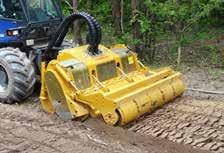 Standard version and characteristics > Crushes stones up to 30 cm [12 ] Ø, mulches wood up to 40 cm [16 ] Ø > Tills the soil as deep as 40 cm [16 ] and deeper, depending on working conditions >