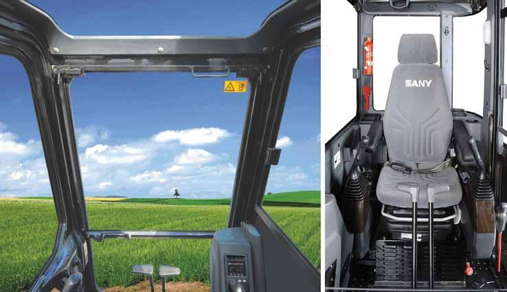 SANY HYDRAULIC EXCAVATOR SANY HYDRAULIC EXCAVATOR Comfortable, safety and humanization operating environment High strength roof top Cabin roof is made up of high strength thick steel plate
