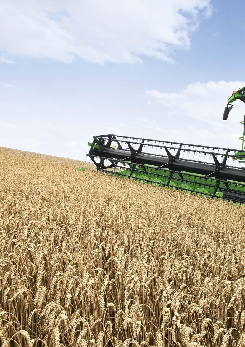 22 HARVEST WITHOUT COMPROMISE, EVEN ON SLOPES SLOPES OF UP TO 7% John Deere has created a