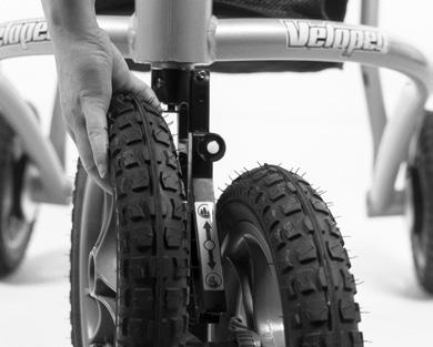 Change Front Wheel Setting: City mode/off-road mode There is an adjustment handle on the front wheel, placed in the