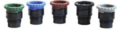 Five different nozzles for various radii: 8' (2,4m) Green 10' (3,0m) Blue Operational Features Matched precipitation rates within family (MPR) ensure all nozzles apply water at approximately the same