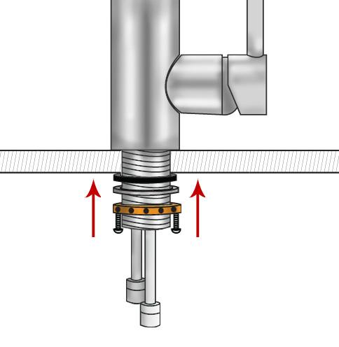 Then using a Phillips- Head Screwdriver, tighten the screws of the locknut until tight (Figure 3). Figure 3 5.