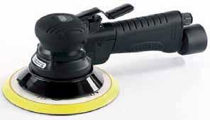 9 P -PRO 0mm Composite Body Dual Action Oil-Free Air Sander Quality, lower noise, lower vibration, low weight with soft grip handle. Standard pattern six hole hook and loop base plate.