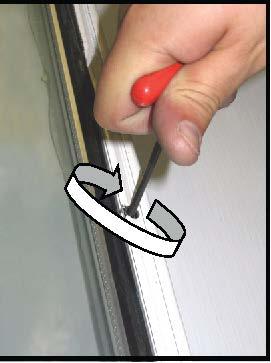 NOTE: Make sure the handle is configured with the screws mated with the correct mounting holes in the handle. 11.