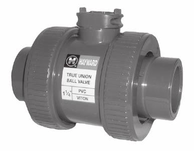TB Series True Union Ball Valves Equipped for Actuator Mounting TB Series true union ball valves are offered in PVC, CPVC and the new Platinum GFPP. O-rings are FPM or EPDM and seats are PTFE.