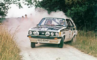 closely behind Russell Brookes Escort.