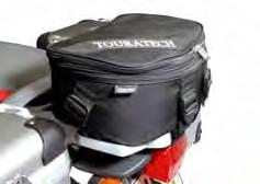 The side bags have an ergonomic design as they are contoured to accommodate the rider s knees.