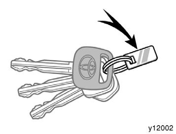 Keys (without engine immobiliser system) Keys (with engine immobiliser system) Your vehicle is supplied with two kinds of key. 1. Master key This key works in every lock. 2.
