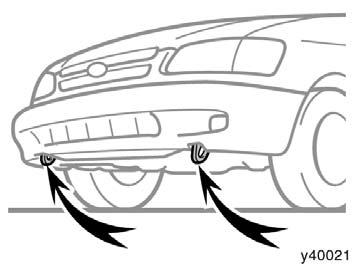vehicle. Otherwise, the bumper and/or underbody of the towed vehicle will be damaged during towing.