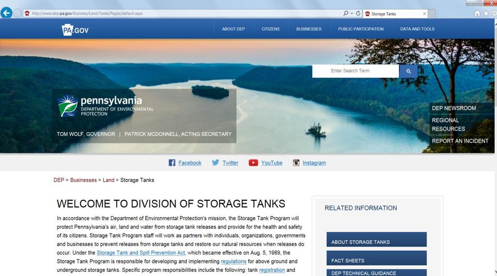 Storage Tank Homepage,