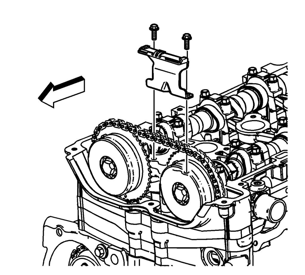 20. Install the upper timing chain guide and bolts. Tighten the upper timing chain guide bolts to 10 [n-m] (89 lb in). http://dh.