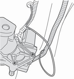Install Route the longer leg of the harness and the power hook up end across the front of the engine compartment. Use the wire ties in the parts kit to secure the harness.