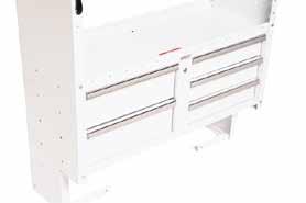 High Security welded steel box and shelf construction Unmatched Organization & Efficiency with no wasted space below or between drawers Unmatched Durability box construction strengthens and rigidizes