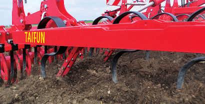 The tine is recommended for seedbed preparation after ploughing up to a working depth of 15 cm in heavy soil (also stones).