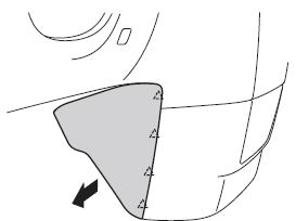 3 2) Dash side finisher (LH) removal Detach Dash side finisher (LH) mounting clips with nylon removal tool, then remove Dash side finisher (LH). Shown in Fig.3. 3.