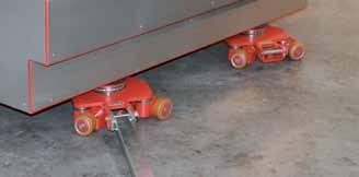 Multi-Purpose trolleys Series M for load weights up to 15 metric tons, height 150 mm Description Combines leading swiveling rollers with trailing rigid rollers.