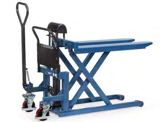 6820 6821 Skid lifter Excellent stability under load and travelling even with lifted load. Frame and forks made in sectional steel construction, powder coated, blue RAL 5007.