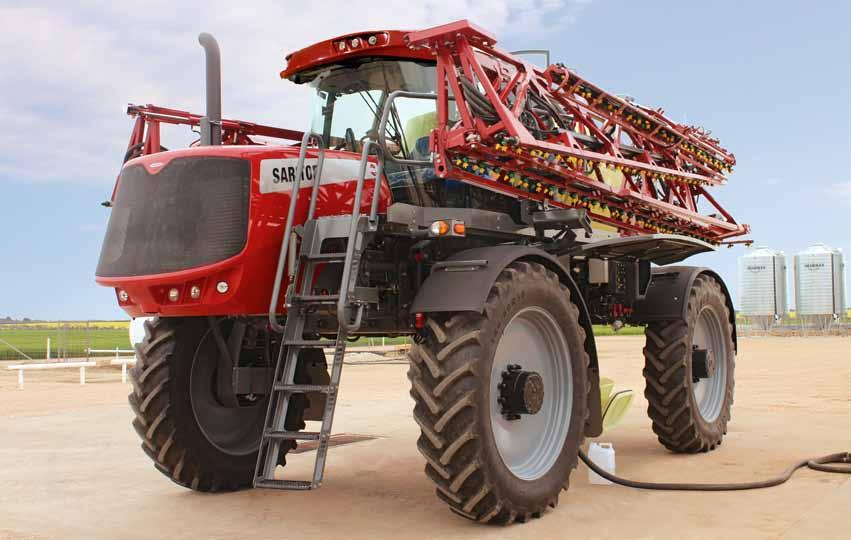 SARITOR The SARITOR with infinitely variable four-wheel drive hydrostatic transmission delivers the traction to stay in front of the sprayer range.