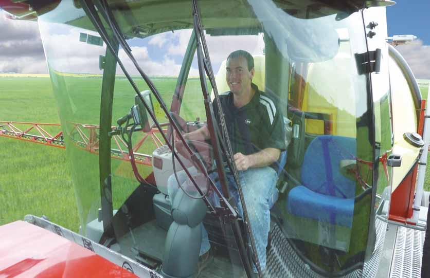The Cab Large, spacious and uncluttered, with top level comfort for long spraying days and nights. It is quiet and provides excellent operator visibility.