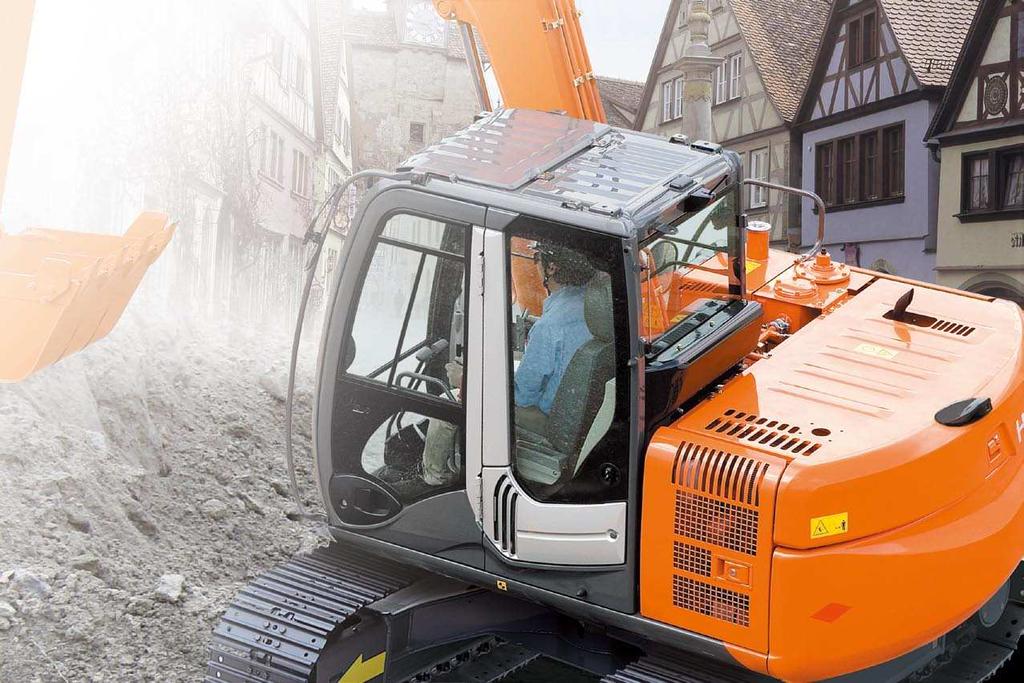 That is why the ZAXIS- series has a number of safety features including a new reinforced cab and shut-off mechanisms for