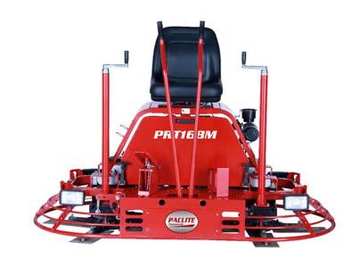 PRT168 - RED SERIES 2 x 900 MM Mechanical ride on trowel The Mechanical PRT168 ride on trowel is equipped with highhorsepower gasoline engine, heavy-duty drive trains and packed in easy to-service
