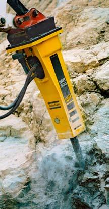 Installed as standard: 4 decades of experience in percussion technology Atlas Copco s range of medium-duty hydraulic breakers was developed for a