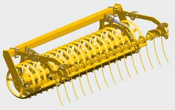 Two tine positions for reliable ground penetration in the hardest conditions. Additional shear bolt prevents damages. Rear harrow The optional rear harrow leaves a finely-crumbled surface.